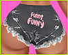 Denim Grey Shorts-Funny