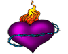 {L} heart Flaming purple