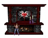 red heart fireplace