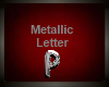 Silver Metallic Letter P