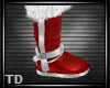TD l Red White Fur Boots