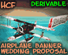 HCF Wedd Banner Airplane