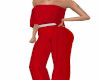 Party Pantsuit Red/Silve