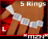 *MzN* 5 Finger Ring M L