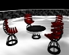 Black Red table/chairs