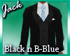 Black n Baby Blue Suit