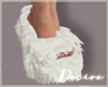𝔻_ White Fur Shoes