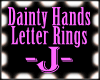 Pink Letter "J" Ring