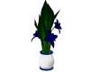 Blue/Silver Flower Pot