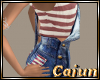 Old Glory Overall Shorts