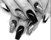 Black+ Silver Nails