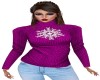 Snowflake sweater pink