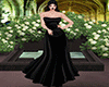black velvet vamp dress