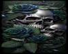 Blue Rose Skull