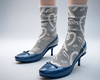 Blue-Slingback Socks