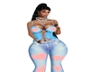 Corset bleu coeur