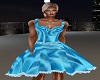 Carbaret Dress Aqua Blue