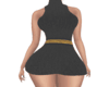Blk/Gold Halter Dress