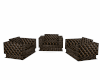 Three club chairs