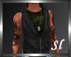 (SL)Hoodie Vest/Camo Top