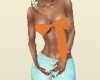 Orange Wrap Halter