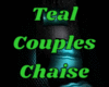 Teal Couples Chaise