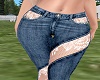 Jeans W/ White Lace RLS