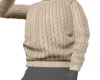 Beige Cable Sweater
