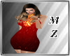 MZ/ Red Sparkle Dress
