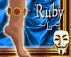 Gold Anklet *Ruby*L