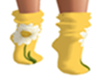 Yellow Flower Socks