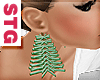STG: green earrings