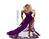 elegant purple lace gown