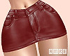 Leather Skirt | Red