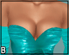 Teal Satin Gloved Gown