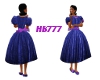 HB777 Dress Bl/Prpl bows