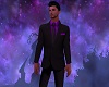 Black Suit Purple Tie