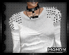 xMx:White Spiked Sweater