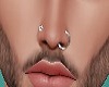 Silver nose piercings