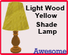 Ash Wooden Yellow Lamp
