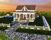 white picket fence home