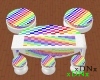 rainbow checkered bar