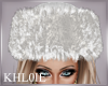 K white winter fur hat