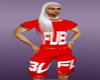 fubu red baggy shorts
