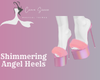 Shimmering Angel Heels