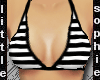 Blk/Wht Striped Bikini