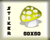 stiker mushroom Yellow