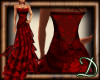 [D] Lacey Gown, red