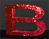 B Letter Red Love