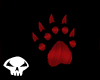 Red Black Glow Paws